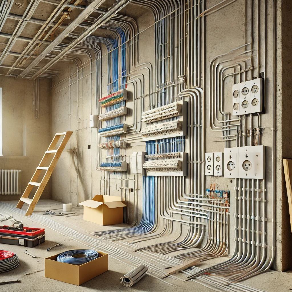 grafika przedstawiająca instalację elektryczną